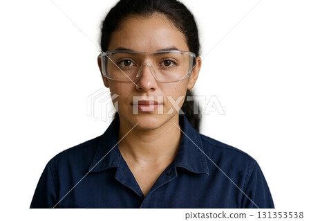 Portrait of a 40-Year-Old Dark-Haired Woman for Lifestyle and Beauty Photography 131353538