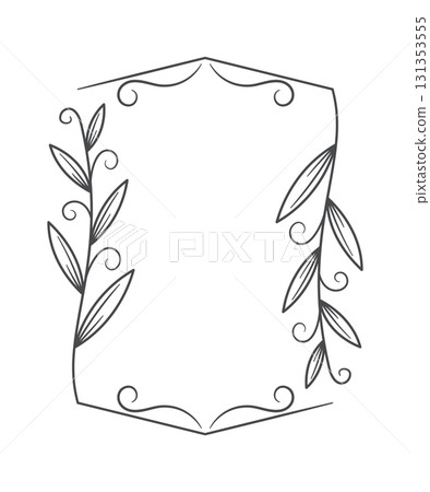 Filigree natural embellishment wedding frame 131353555