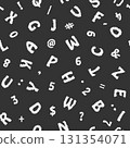 Alphabet Creative Font Drawing Seamless Print Vector Pack 131354071