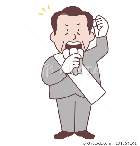 街頭演講插圖棕色街頭演講插圖 街頭演講插圖棕色街頭演講插圖 131354101