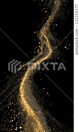 Golden particle texture that sparkles in the dark 131354177
