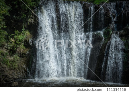Fresh green dragon gate waterfall 131354536