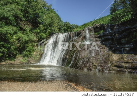 Fresh green dragon gate waterfall 131354537