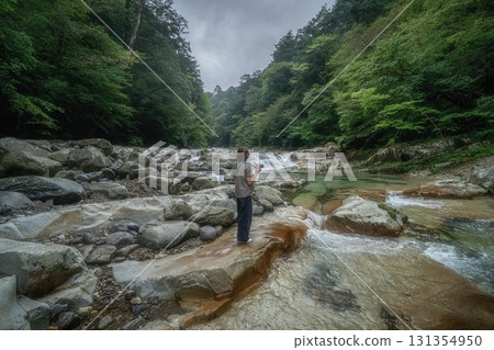 愛媛郡久萬高原町五穀溪的新鮮綠意 131354950