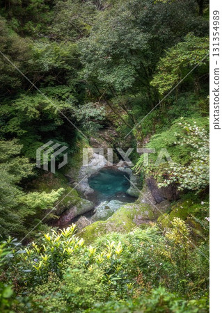 高知縣仁澱川町中津溪谷的新綠 131354989