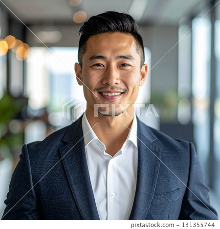 Motivated businessman illustration 131355744