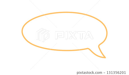 Hand drawn organic outline of speech bubble in oval and circle form. Simple chat and talk message, this textbox outline works as a modern dialog or comment element for communication, with a minimal Hand drawn organic outline of speech bubble in oval and circle form. Simple chat and talk message, this textbox outline works as a modern dialog or comment element for communication, with a minimal 131356201