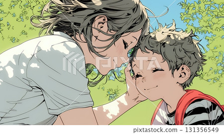 一位母親向年幼的孩子提出建議,解決他的煩惱 一位母親向年幼的孩子提出建議,解決他的煩惱 131356549