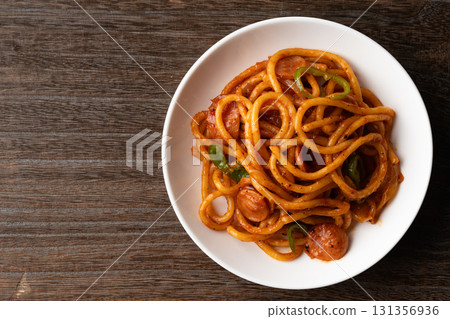 Delicious Neapolitan spaghetti on a plate 131356936