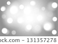 Minimal White Bokeh Lights on Gray Background, Elegant Soft Glow for Luxury and Wedding Design, 131357278