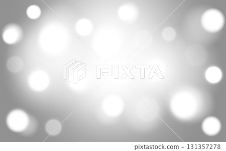 Minimal White Bokeh Lights on Gray Background, Elegant Soft Glow for Luxury and Wedding Design, 131357278