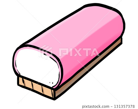 魚糕的簡單插圖（筆觸） 131357378