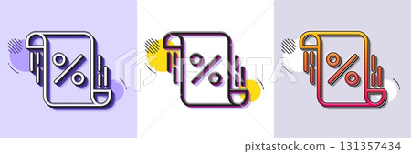 Loan percent line icon. Halftone dotted pattern. Gradient icon with grain shadow. Discount blueprint sign. Credit percentage symbol. Line loan percent icon. Various designs. Vector Loan percent line icon. Halftone dotted pattern. Gradient icon with grain shadow. Discount blueprint sign. Credit percentage symbol. Line loan percent icon. Various designs. Vector 131357434