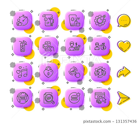 Best food, Seo gear and Global business line icons. App 3d buttons. Social media comment, share, like icons. Pack of Business growth, Check article, Sunscreen icon. Vector Best food, Seo gear and Global business line icons. App 3d buttons. Social media comment, share, like icons. Pack of Business growth, Check article, Sunscreen icon. Vector 131357436