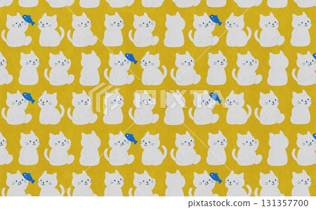 很多貓咪圖案(灰色 x 黃色) 很多貓咪圖案(灰色 x 黃色) 131357700