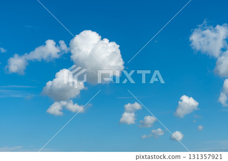 White clouds floating in the blue sky Cumulus clouds c-1 131357921