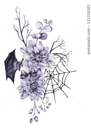 Halloween hand-drawn watercolor illustration Halloween hand-drawn watercolor illustration 131358301