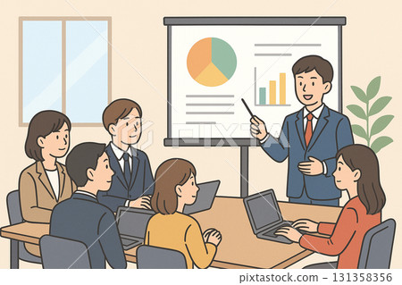 Businessmen having a meeting 131358356