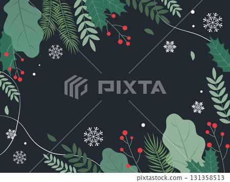 聖誕節圖像背景框架_向量插圖 131358513
