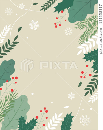 Christmas image background frame_vertical_vector illustration 131358517