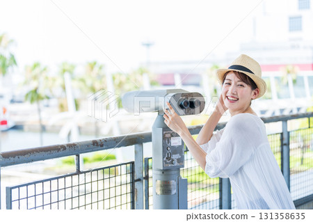 A young woman who enjoys traveling A young woman who enjoys traveling 131358635