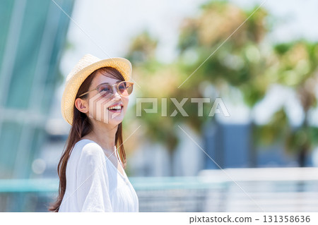 A young woman who enjoys traveling A young woman who enjoys traveling 131358636