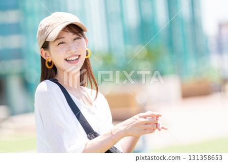 A young woman with a smile 131358653