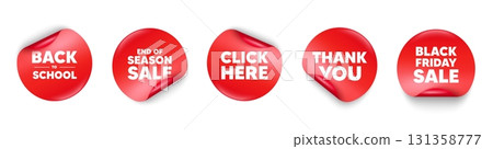 Back to school sticker tag. Season sale, Black friday paper price banners. Back to school tag. Education offer. End of vacation slogan. Thank you sticker. Vector Back to school sticker tag. Season sale, Black friday paper price banners. Back to school tag. Education offer. End of vacation slogan. Thank you sticker. Vector 131358777