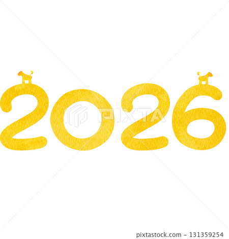 2026年的水彩插圖 131359254