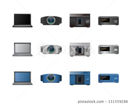 圖標設備 PC 投影機 [向量資料] 131359286