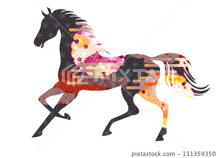 馬年賀卡十二生肖圖標 馬年賀卡十二生肖圖標 131359350