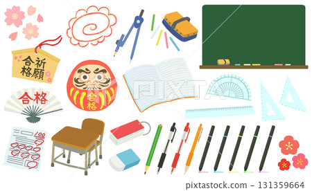 考試插圖集向量素材 考試插圖集向量素材 131359664