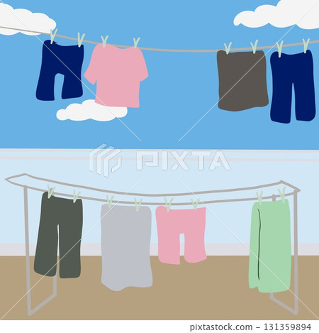 陽台上洗衣 131359894