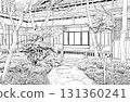 Manga-style pen drawing illustration Japanese style (exterior) 131360241