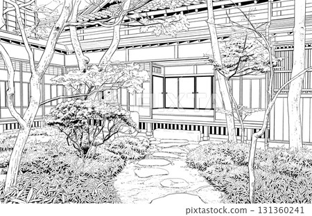 漫畫風格鋼筆畫插圖日式風格（外觀） 131360241