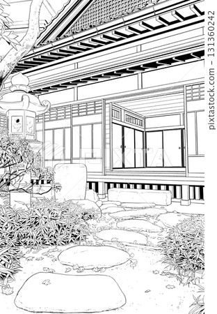 漫畫風格鋼筆畫插圖日式風格(外觀) 漫畫風格鋼筆畫插圖日式風格(外觀) 131360242