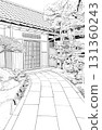 Manga-style pen drawing illustration Japanese style (exterior) 131360243