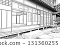 Manga-style pen drawing illustration Japanese style (exterior) 131360255