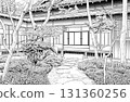 Manga-style pen drawing illustration Japanese style (exterior) 131360256