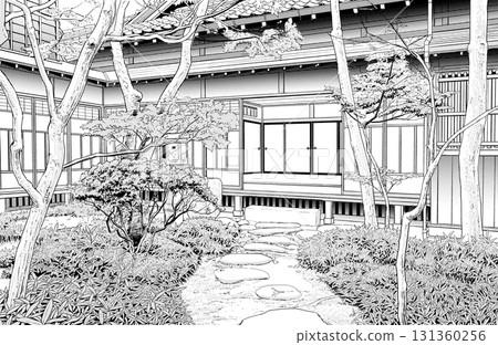 漫畫風格鋼筆畫插圖日式風格（外觀） 131360256