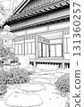 Manga-style pen drawing illustration Japanese style (exterior) 131360257