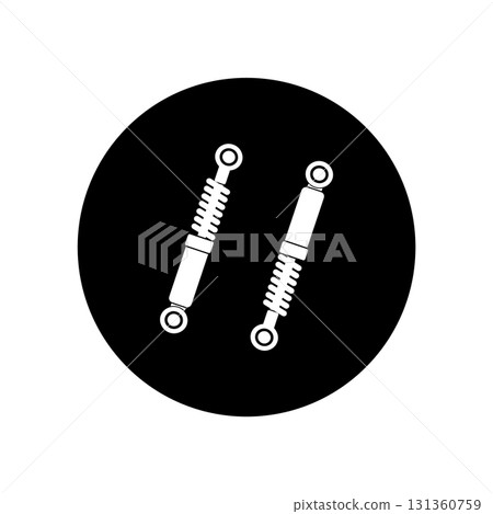 motorcycle shock absorber vector icon 131360759