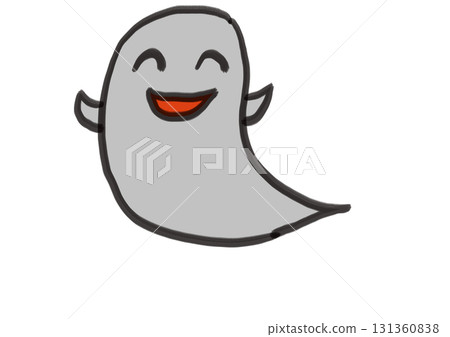 簡單可愛的鬼插畫—笑 131360838