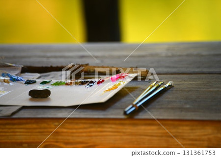 Paint and brush Paint and brush 131361753