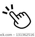 指向圖示符號標誌觸碰一點手圖 131362516