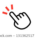 指向圖示符號標誌觸碰一點手圖 131362517