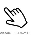 指向圖示符號標誌觸碰一點手圖 131362518