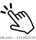 指向圖示符號標誌觸碰一點手圖 131362519