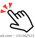 指向圖示符號標誌觸碰一點手圖 131362523