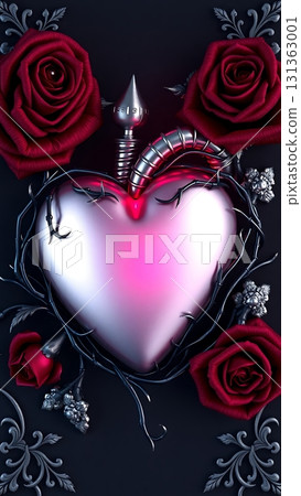 Barbed Elegance Heart 60-8 131363001
